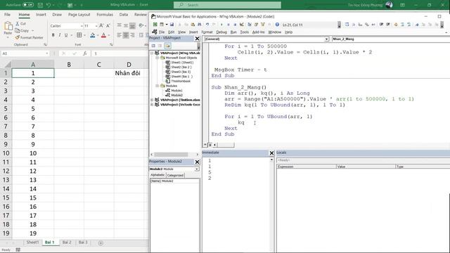Bài 24: Mảng Trong VBA (Array) - 3 Ví Dụ ứng Dụng Mảng Trong VBA Excel