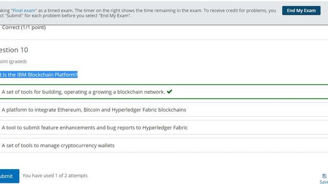 blockchain essentials by ibm final quiz answer смотреть онлайн