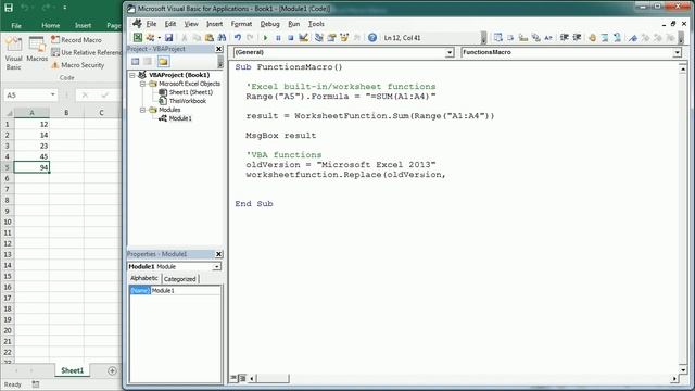 Excel VBA Functions: Excel Functions vs VBA Functions смотреть онлайн