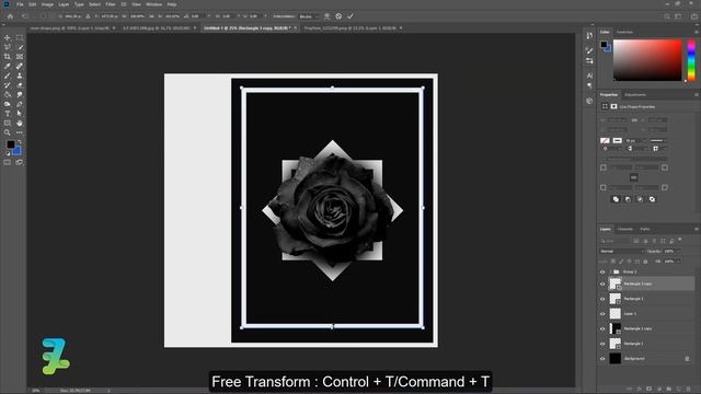 Create a BlackRose Flower Cover Art - Tutorial Photoshop CC 2020 смотреть онлайн
