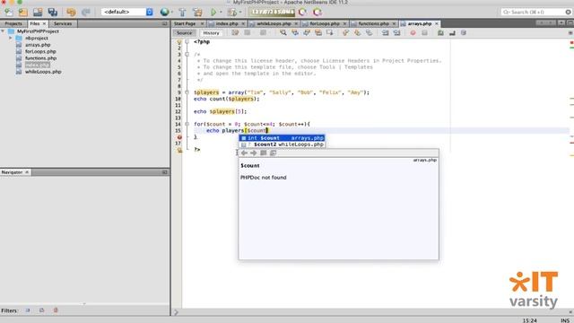 Getting Started with PHP - Lesson 11 | PHP Data Types: Indexed Arrays смотреть онлайн