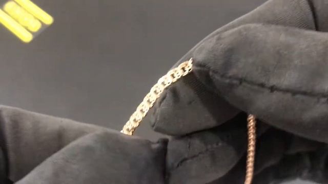 арт. A0153 Золотая цепочка Бисмарк 55 см ширина 3 мм смотреть онлайн