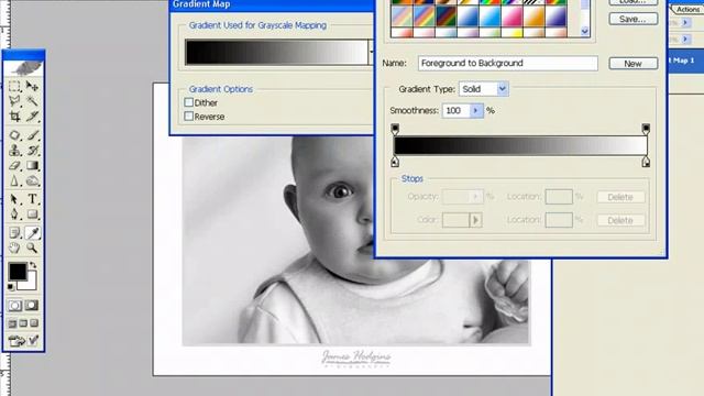Black and White gradient photoshop tutorial смотреть онлайн