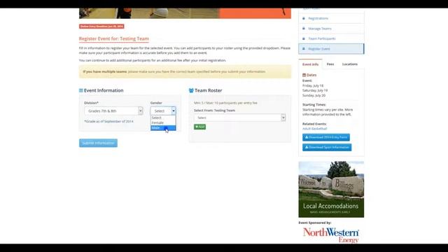 Big Sky Games Website Tutorial for Team Sport Registration смотреть онлайн