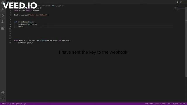 How to create an simple Keylogger with python(discord) смотреть онлайн