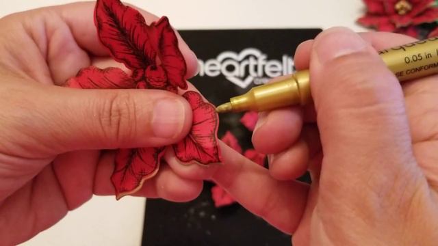 SMALL FESTIVE POINSETTIA Heartfelt Creations - tutorial смотреть онлайн