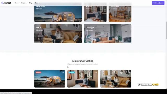 Rentkit - Directory and Listing Bootstrap 5 Theme rent booking Website Builder смотреть онлайн