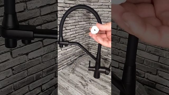 Смеситель для кухни с подключением к фильтру для питьевой воды черный матовый смотреть онлайн