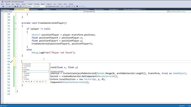 Улучшение алгоритма по созданию метеоритов в Unity3d. смотреть онлайн