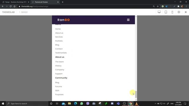 Rango : Business Bootstrap HTML Template смотреть онлайн