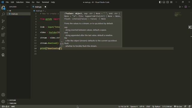 YouTube Video downloader using Python | Python tutorial | #python #pythonprogramming #python3 #watc смотреть онлайн