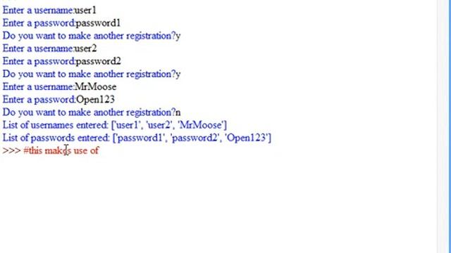 6 Registration feature using append to lists смотреть онлайн