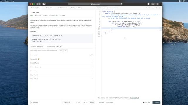 LeetCode Explained - Two Sum [SIMPLE SOLUTION] смотреть онлайн