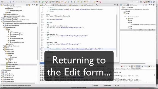 JavaEE Web App 21 - Web App 08 - Edit Button смотреть онлайн