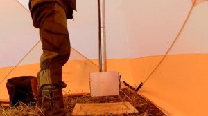 Зимняя Палатка куб Следопыт 210 на 210 и теплообменник