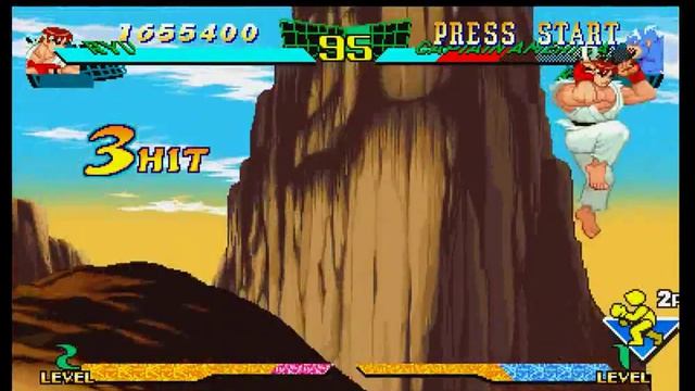 Marvel Super Heroes vs Street Fighter (PSX) - Ryu/U.S. Agent Longplay смотреть онлайн