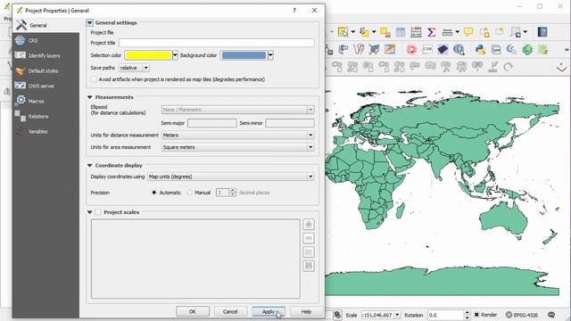 Change the background colour in QGIS смотреть онлайн