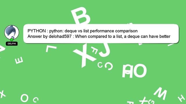 PYTHON : python: deque vs list performance comparison смотреть онлайн