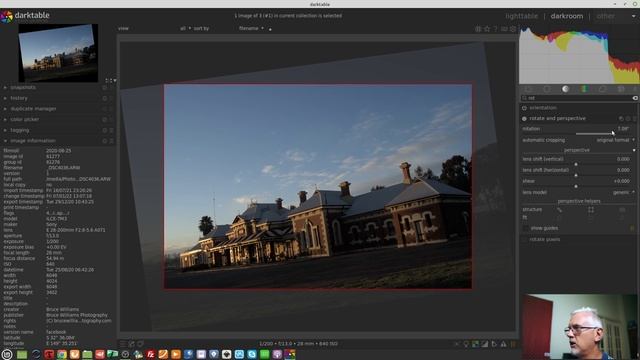 darktable ep 104 - Crop, rotate and perspective смотреть онлайн