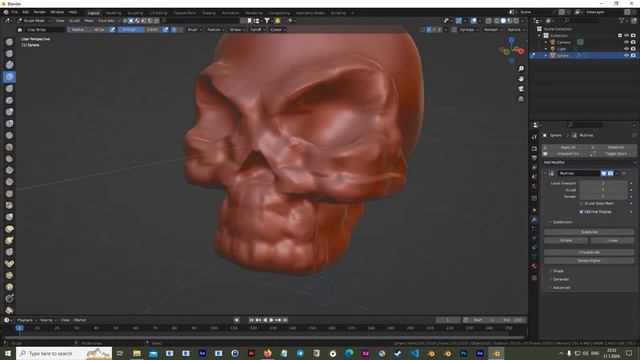 Sculpting Evil Skull in Blender смотреть онлайн