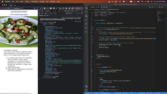 Spoonacular API Project Tutorial | React смотреть онлайн