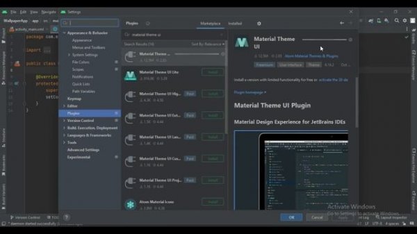 Install Plugin Android Studio | Customize Android Studio Theme - Material Theme UI...