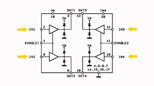 Микросхема драйвера двигателей L293D
