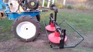 Косилка для мотоблока с ВОМом. Переделка под Неву.