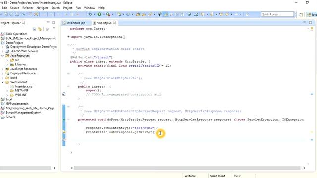 How to insert data into database using jsp on eclipse Part - 2 | jsp / Servlet смотреть онлайн
