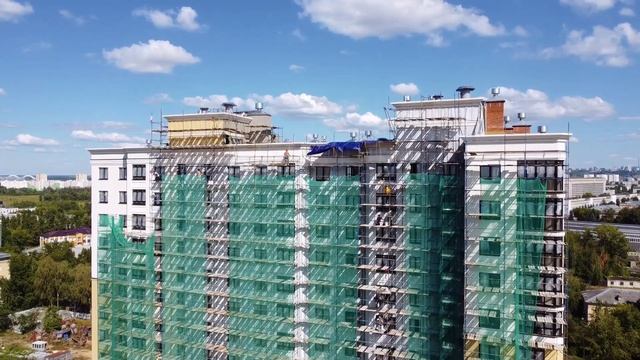 Видеоотчёт о ходе строительства ЖК «Город времени» от 22 июля 2022 г. в Нижнем Новгороде смотреть онлайн