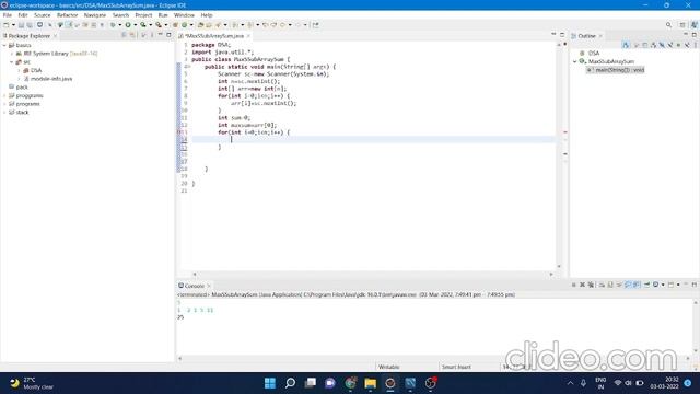 Maximum Subarray sum in java |Hackerrank |Leetcode смотреть онлайн