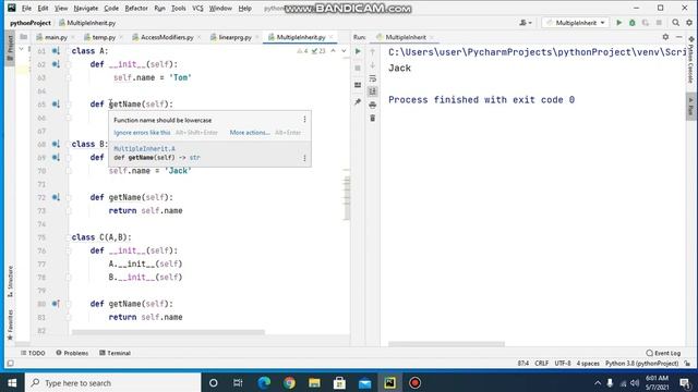 Multiple Inheritance in Python смотреть онлайн