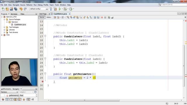 71. Programación en Java || POO || Ejercicio - Obtener el perímetro y área de un cuadrilátero смотреть онлайн