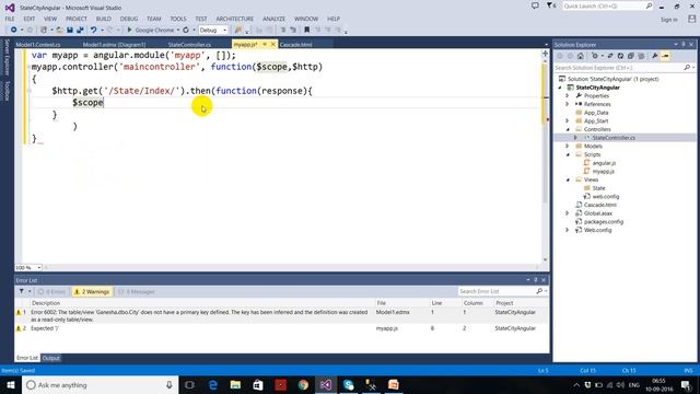 Cascade Dropdown in angular, asp.net mvc and EF смотреть онлайн