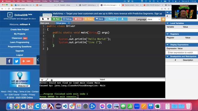 CSC250 1/25/23 C++ vs Java cont.... Do pointers exist? смотреть онлайн
