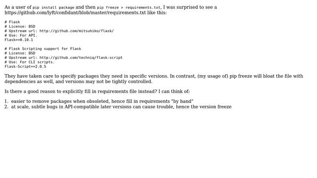 Explicitly fill in requirements.txt for our Python projects? смотреть онлайн