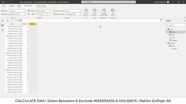 Total Sales based on Dates Between & Excluding Weekends and Holidays in POWER BI | CALCULATE DAX смотреть онлайн