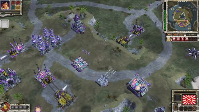 Red Alert 3 Epic War Mod Test , 2v1 ai (Rising sun) смотреть онлайн