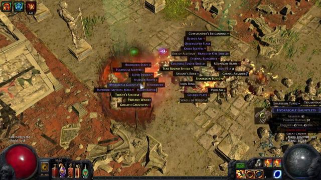 Path Of Exile, Lev 77 Bazaar Map Marauder Groundslam build 2.0 смотреть онлайн