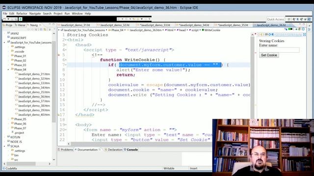 JavaScript - Lesson 4 by using ECLIPSE IDE смотреть онлайн