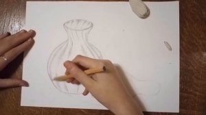 Как нарисовать стеклянную вазу карандашом.Pencil drawing