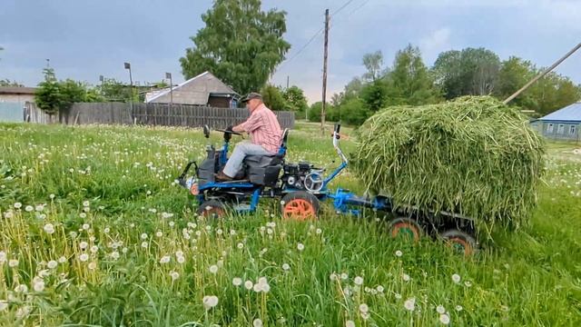 Мотоблок Нева с самодельным адаптером. смотреть онлайн