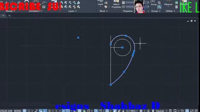 HEART DESIGN DRAWING IN AUTOCAD 2022 смотреть онлайн