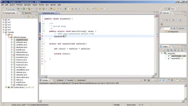 Java - Passing Arguments to Methods смотреть онлайн