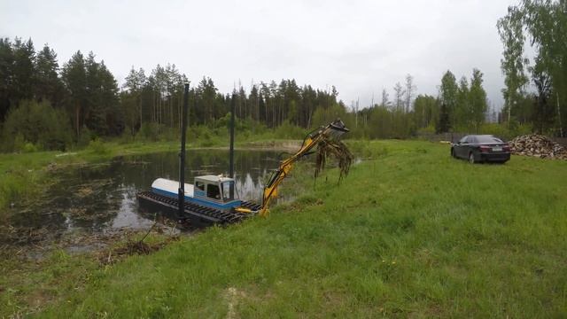 Амфибия, земснаряд, экскаватор "Боцман М" amphibian смотреть онлайн