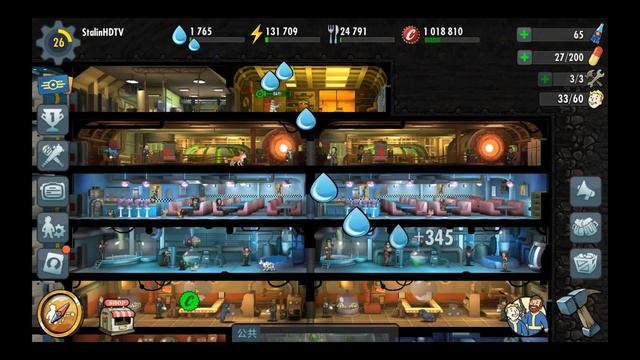 Выносят омары из подвала + апгрейды персонажей - Fallout Shelter Online #39-1 смотреть онлайн