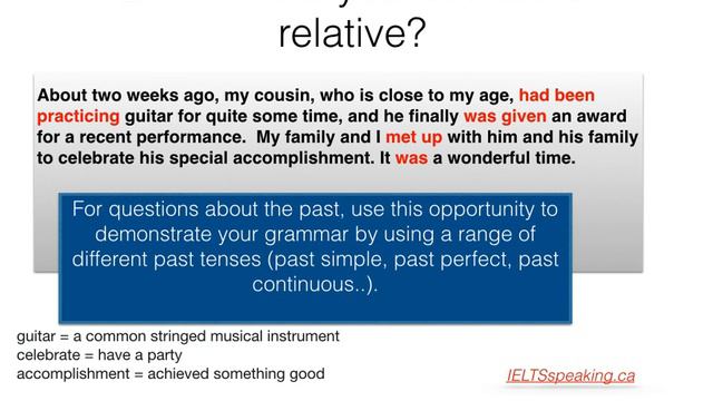 IELTS Speaking Part 1 Visiting Relatives (2019) смотреть онлайн