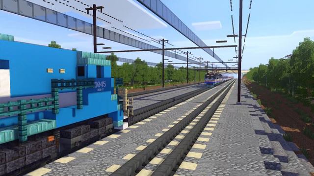 Chase Train Collision in Minecraft Animation смотреть онлайн