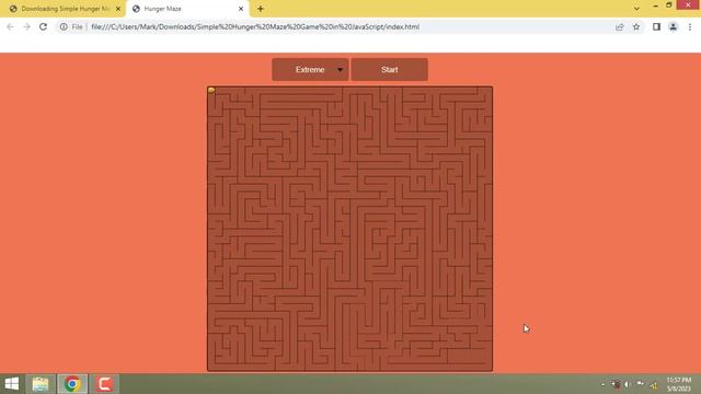 Simple Hunger Maze Game in JavaScript смотреть онлайн