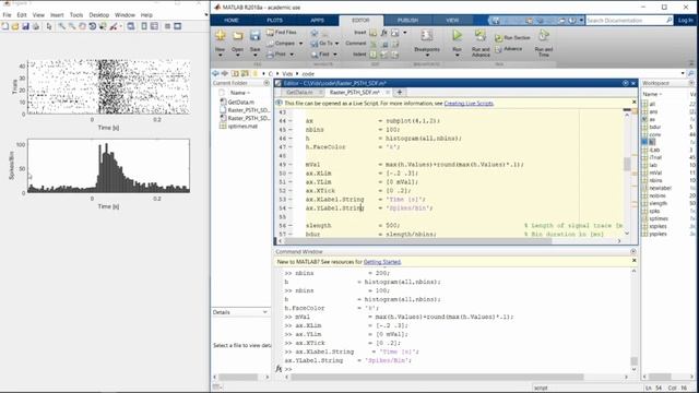Matlab Tutorial: Spike data visualisation - Plot Raster | PSTH | SDF смотреть онлайн